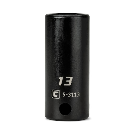 Capri Tools 3/8 in. Drive 13 mm Semi-Deep Impact Socket CP53113